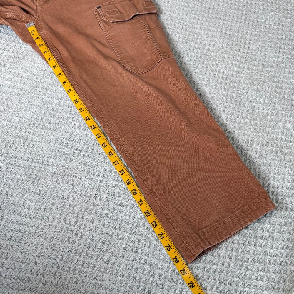 Duluth Trading Flex Fire Hose Cargo Pants Mens Tag 38x28 Rust Brown Workwear - Picture 10 of 10